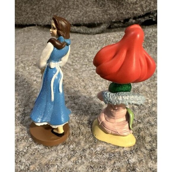 Disney Princess Figurine Set Ariel Jasmine Cinderella Belle Collectible 4-Piece - Picture 7 of 7